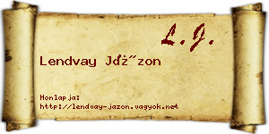 Lendvay Jázon névjegykártya